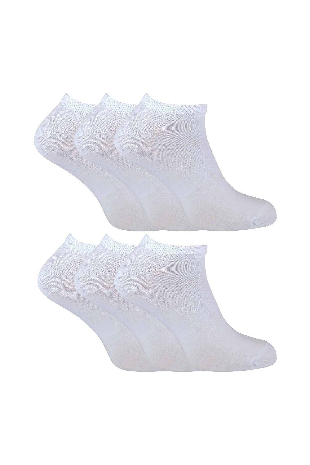 Набор из 6 хлопковых коротких спортивных носков для тренажерного зала Sock Snob, белый набор из 6 хлопковых коротких спортивных носков для тренажерного зала sock snob белый