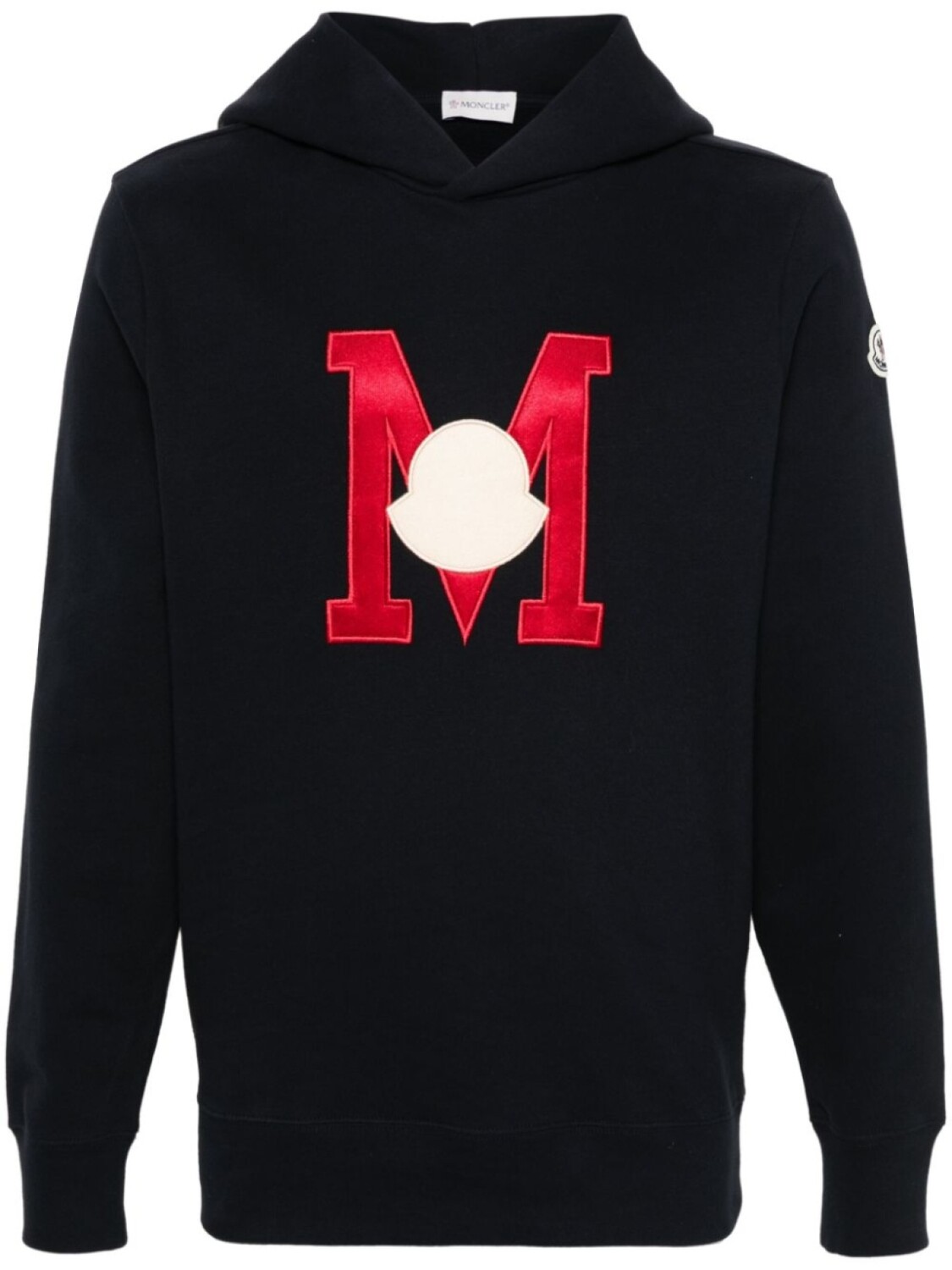 

Moncler худи с вышитым логотипом, синий