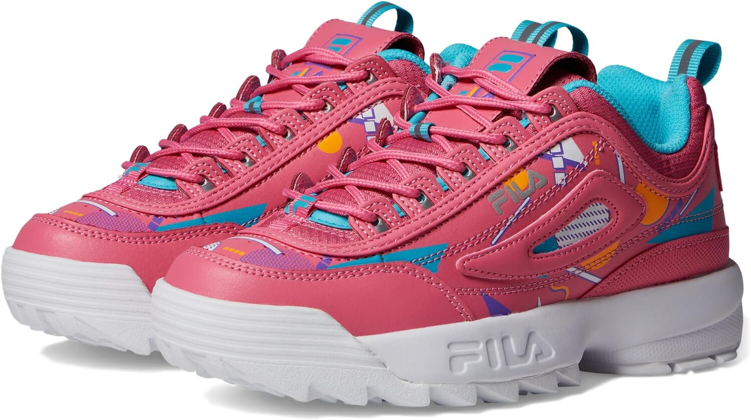 

Кроссовки Disruptor II Premium Fila, цвет Bubblegum/Scuba Blue/White