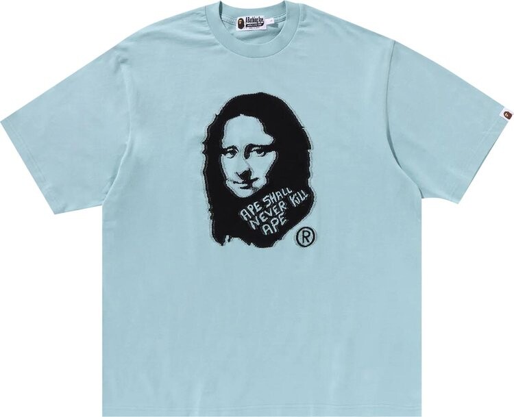 

Футболка BAPE Art Print Jacquard Relaxed Fit 'Sax', синий