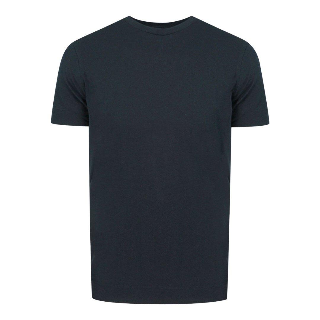 Темно-синяя футболка Milano Plaque Emporio Armani, синий футболка e150 темно синяя размер xxl