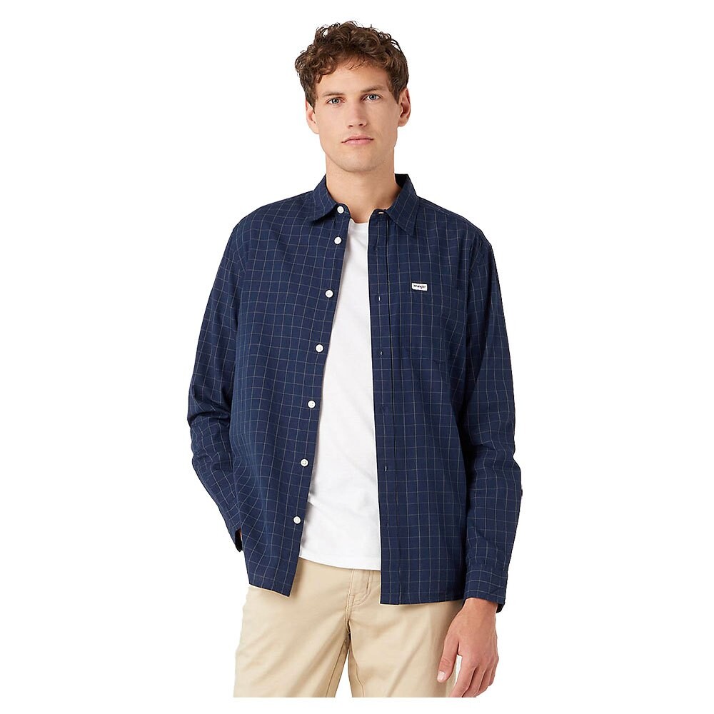

Рубашка с длинным рукавом Wrangler 1 Pocket Regular Fit, синий