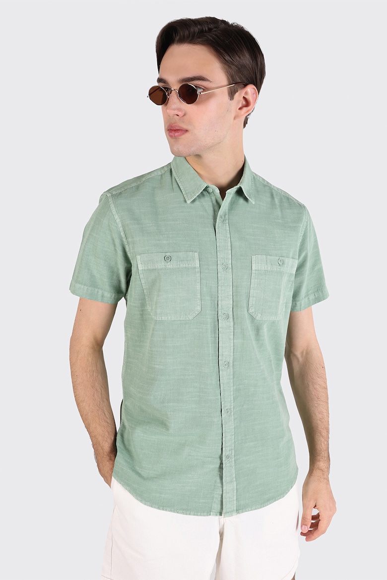 Хлопковая рубашка с нагрудными карманами Colin'S, зеленый