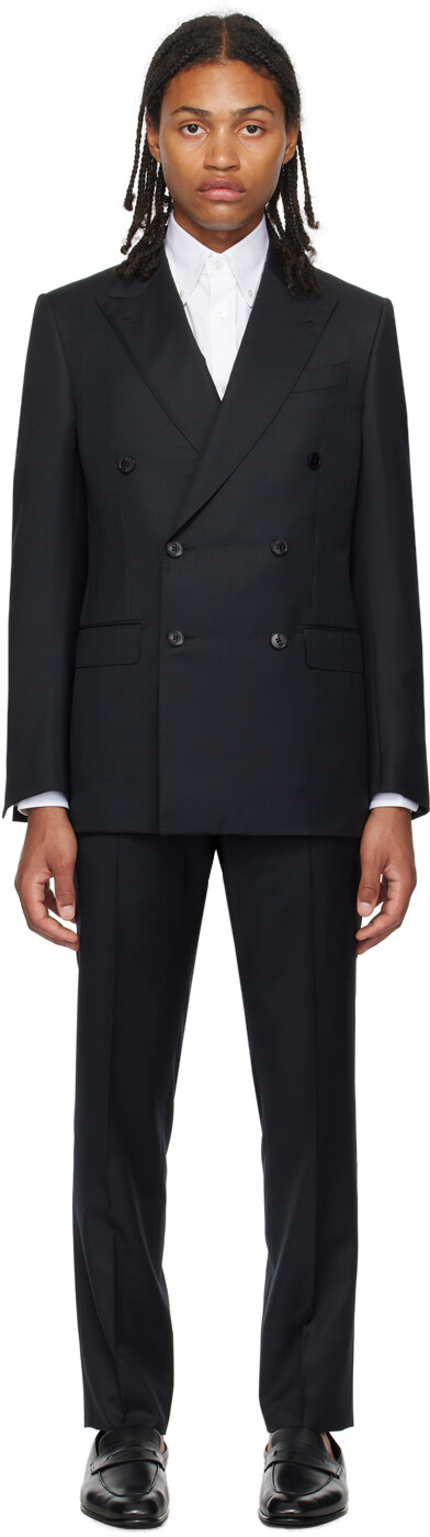 

Черный костюм с остроконечными лацканами ZEGNA