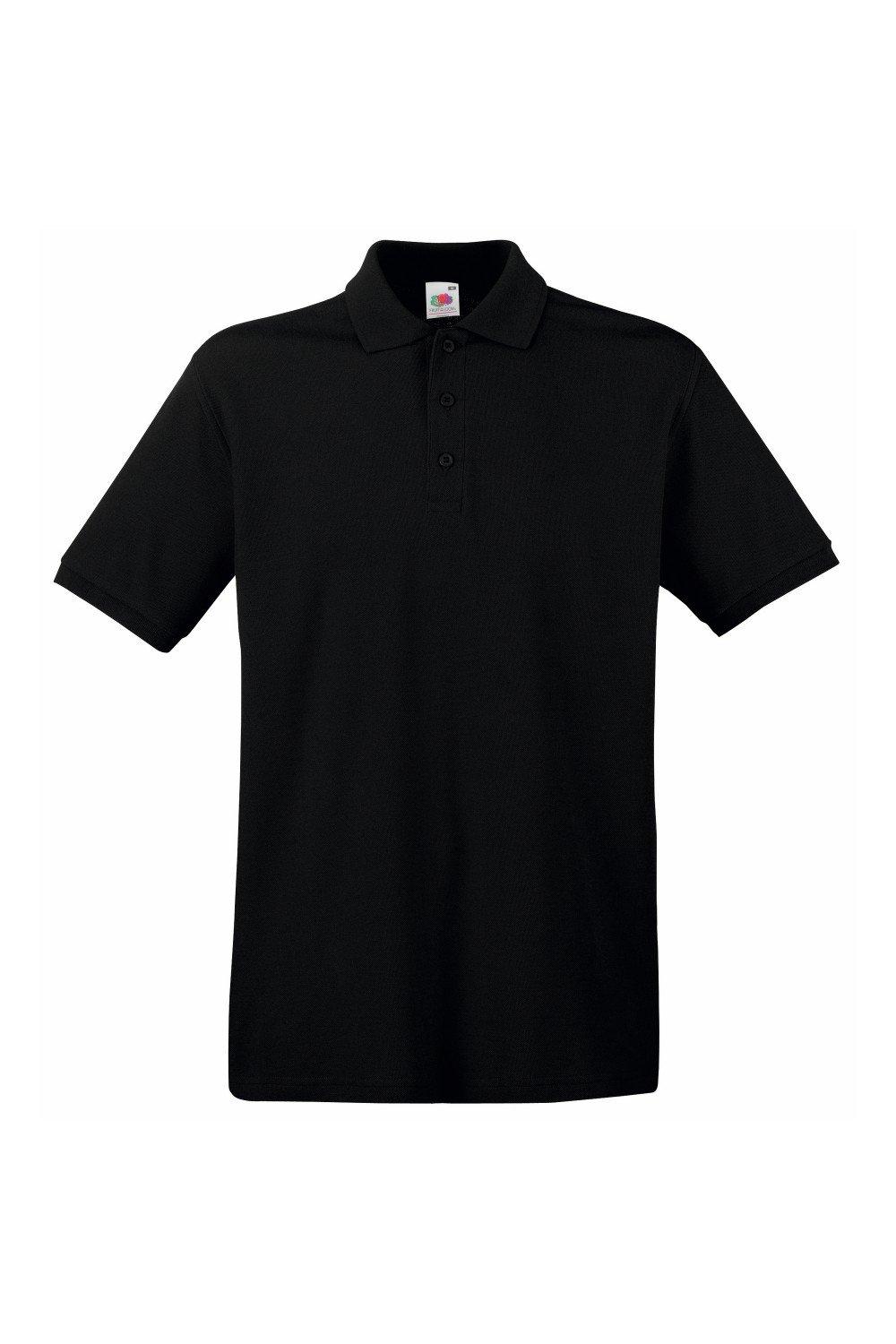Рубашка поло премиум-класса с короткими рукавами , черный Fruit of the Loom