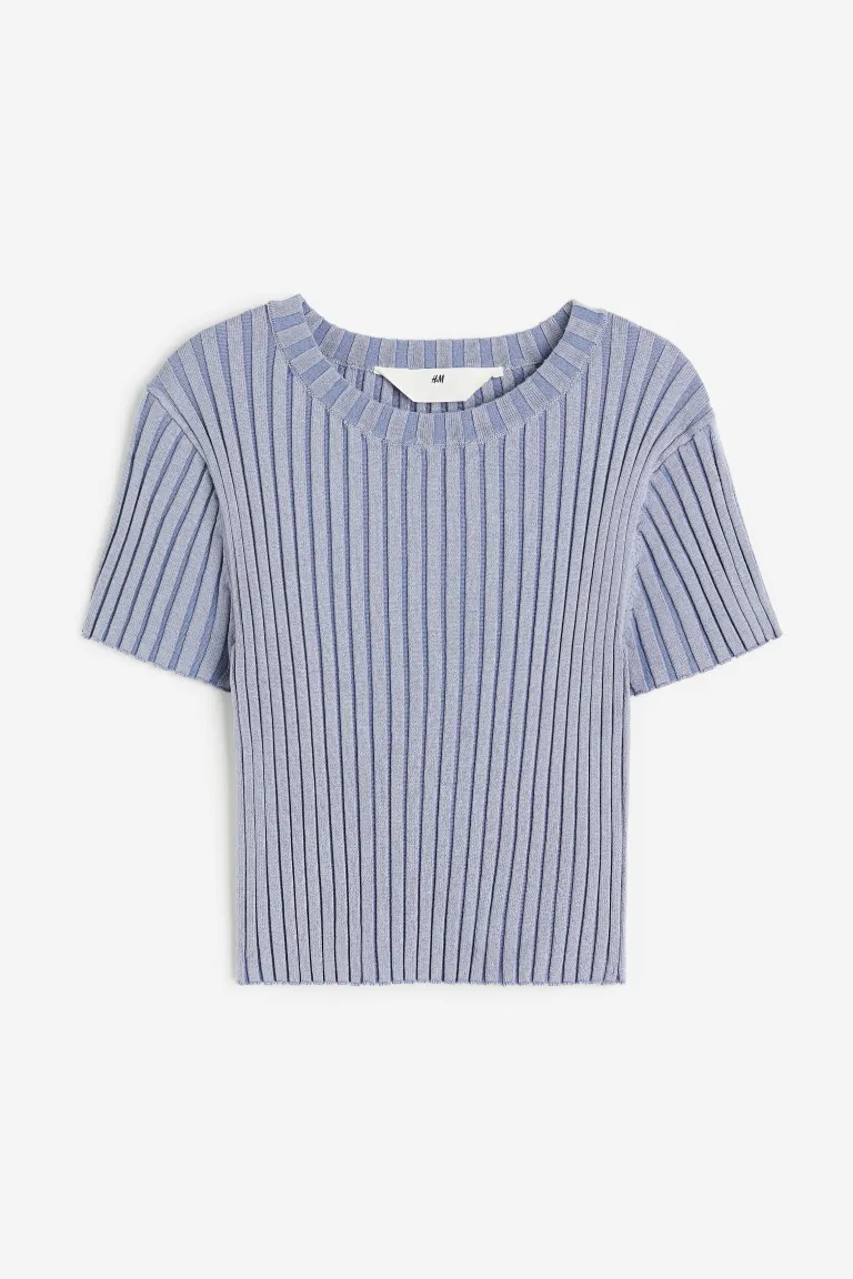 

Блузка из эластичного трикотажа H&M, синий