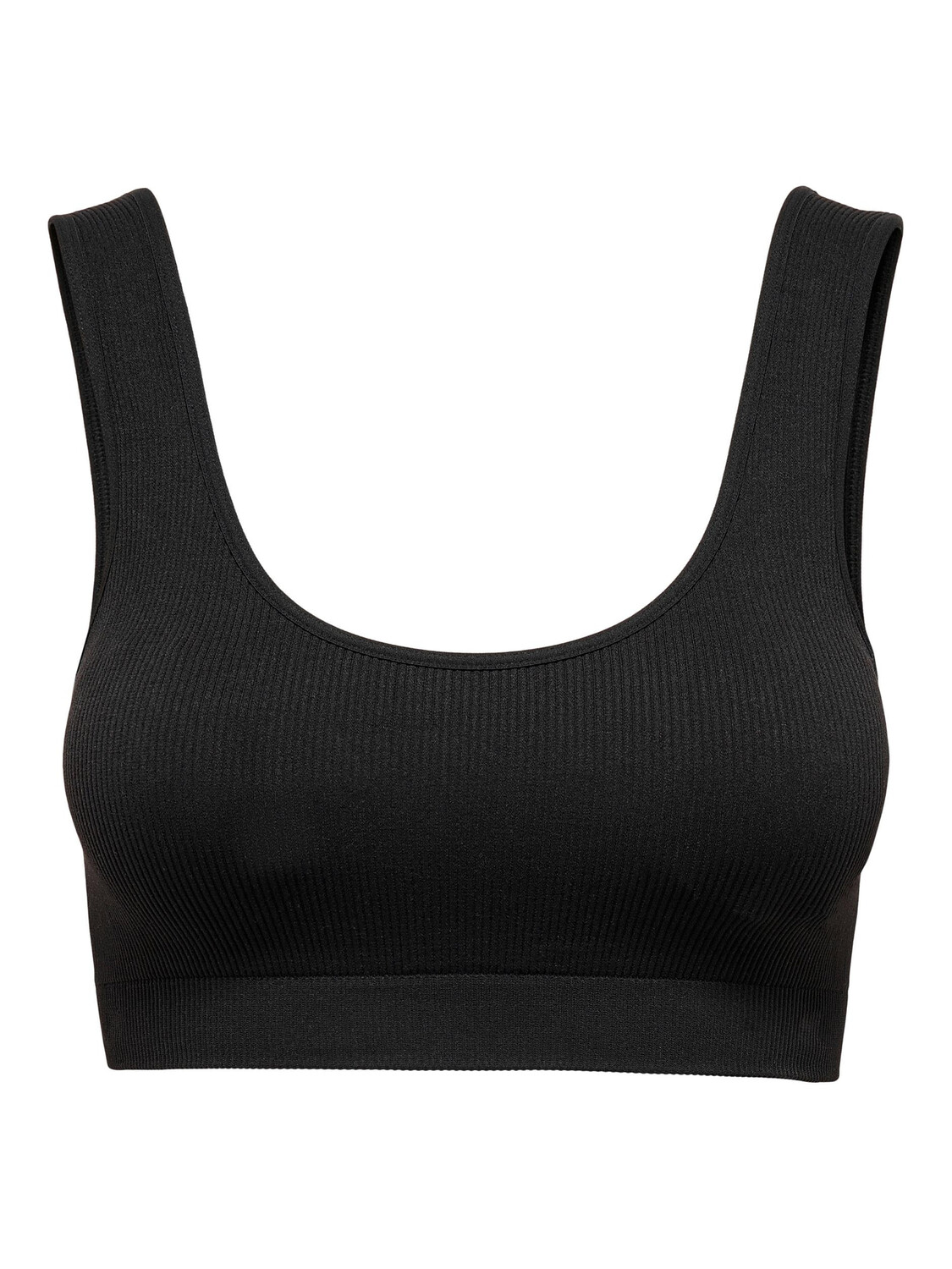 

Бюстгальтер с косточками ONLY Bustier BH Soft Bra ohne Bügel Ripp Crop Top Basic ONLVICKYRIB, черный