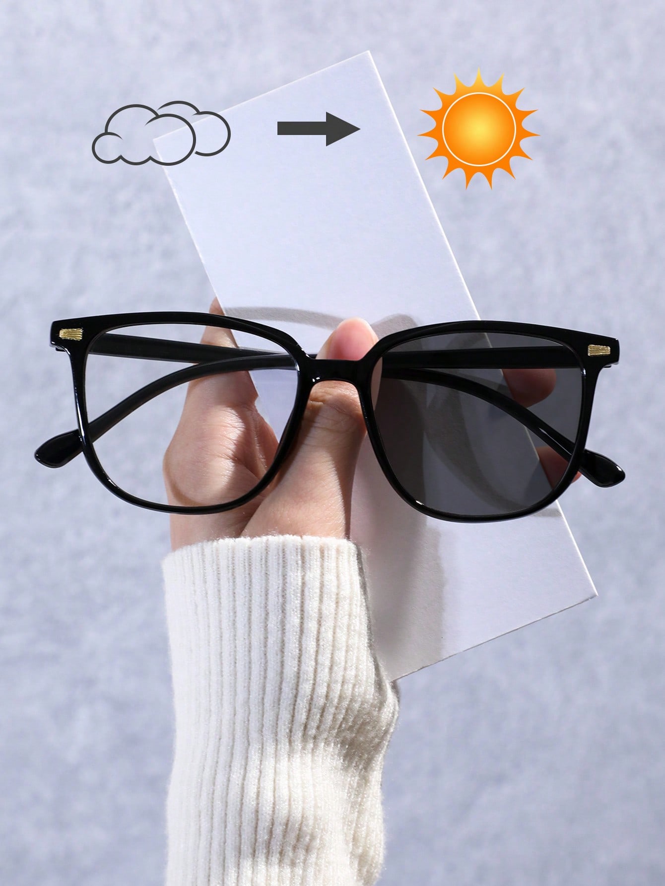 1 шт. женские пластиковые геометрические модные очки с защитой от синего света и фотохромные очки для повседневной жизни УФ-защита аксессуары для одежды фото