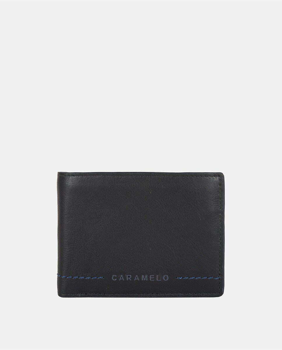 Черный кошелек в американском стиле Caramelo, черный кошелек abystyle без застежки отделения для карт и монет черный