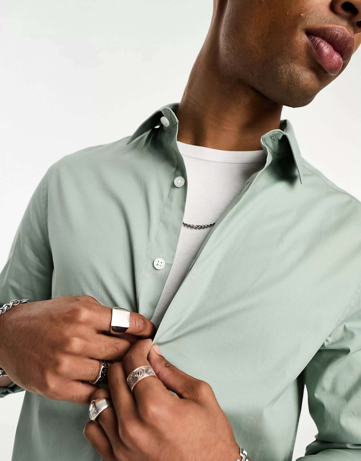 

Шалфейная рубашка классического кроя ASOS