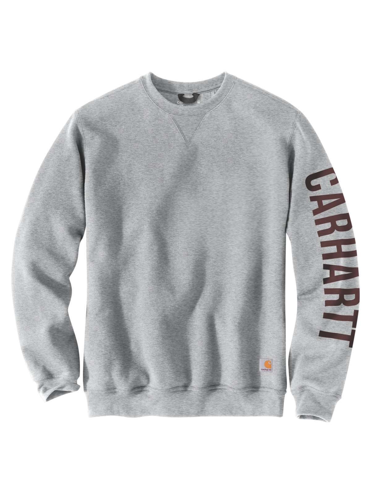 Рубашка CARHARTT Crewneck Sweatshirt, светло-серый пуловер carhartt lightweight crewneck серый