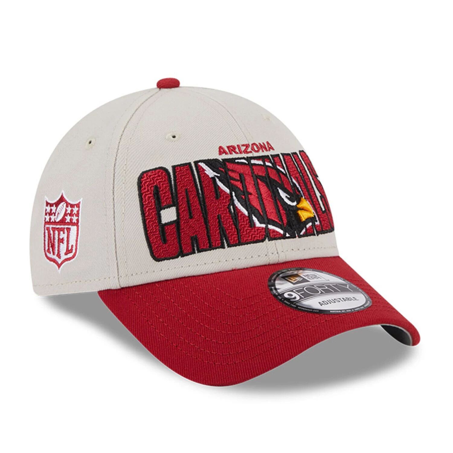 

Мужская регулируемая кепка New Era Stone/Cardinal Arizona Cardinals 2023 NFL Draft 9FORTY