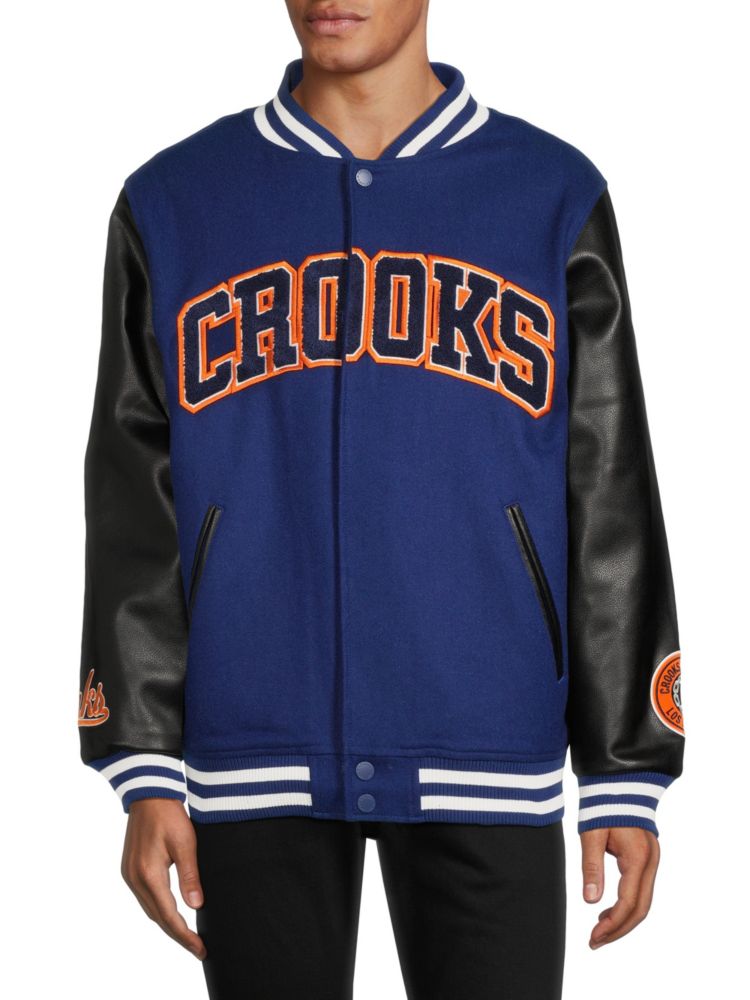 Университетская куртка с логотипом Collegiate Crooks & Castles, темно-синий