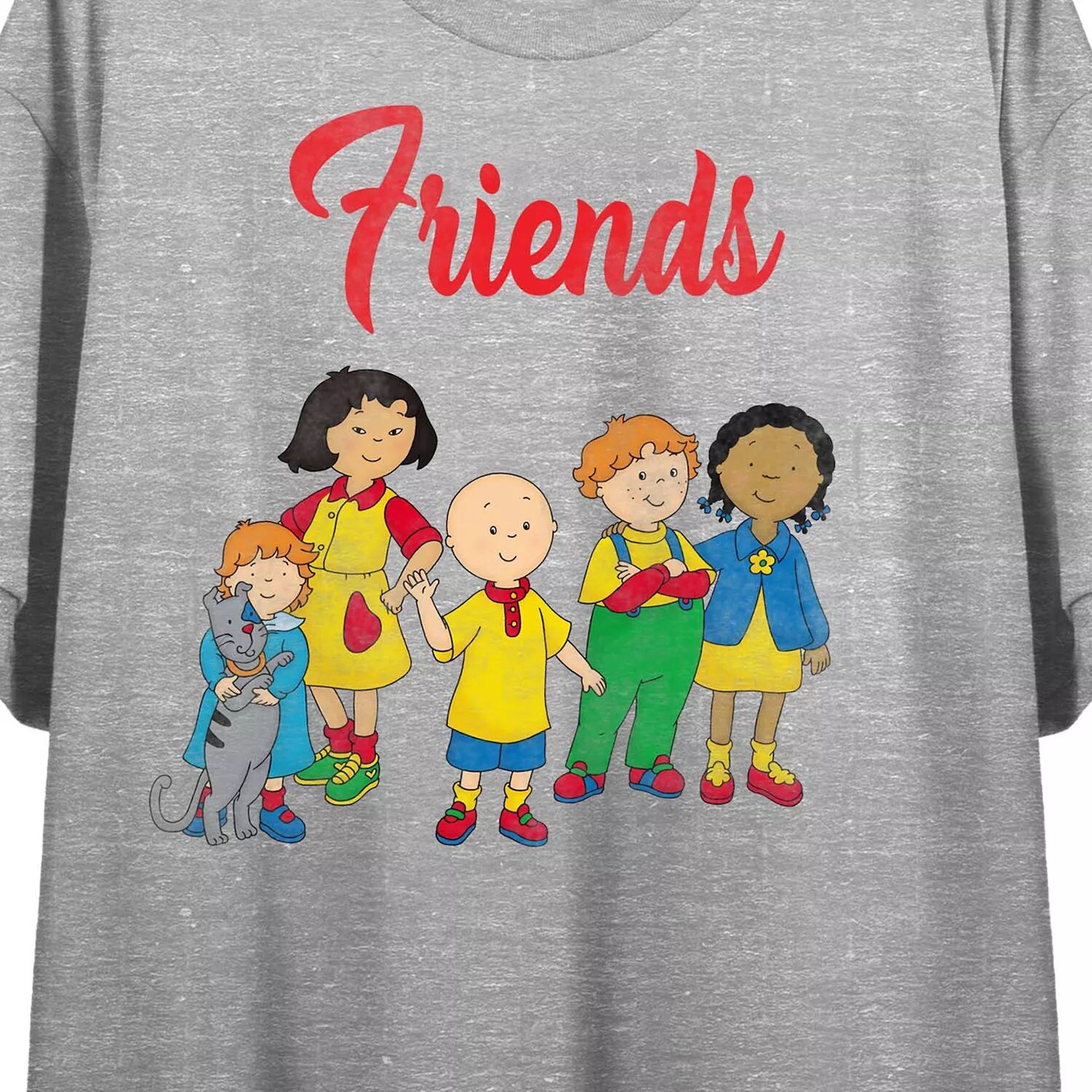 

Укороченная футболка с рисунком Caillou Friends для юниоров Licensed Character
