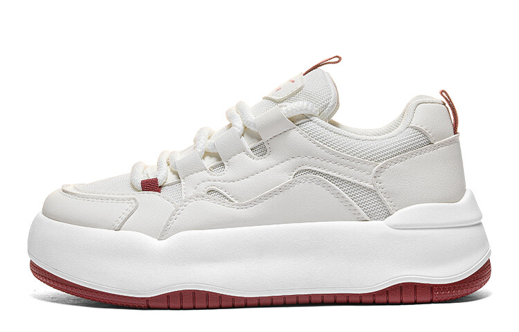 

Кроссовки WARRIOR Skateboarding Shoes Women's Low-top Beige/Red, бежевый/красный