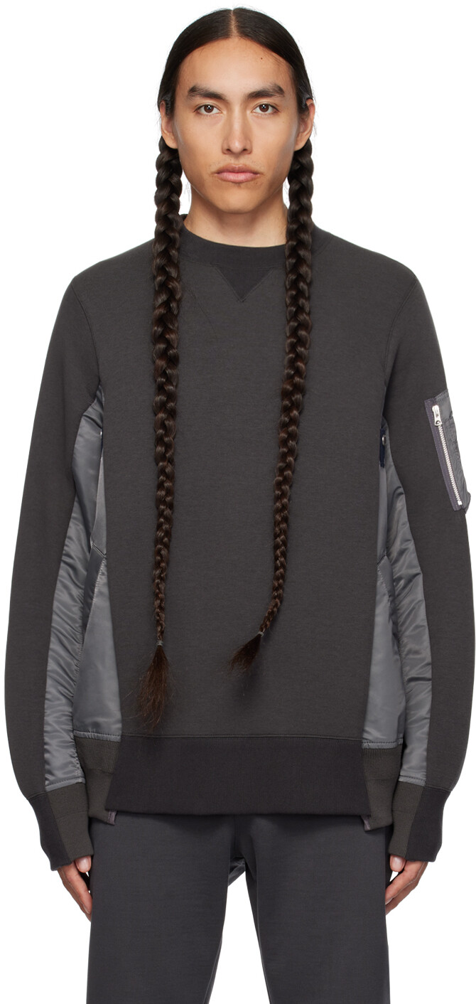 

Серый свитшот из губки sacai
