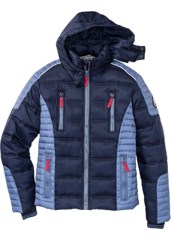 Зимняя стеганая куртка Bpc Bonprix Collection, синий мужская хлопковая стеганая куртка новинка 2021 трендовая парная хлопковая стеганая куртка зимняя свободная стеганая куртка с капюшоном в г