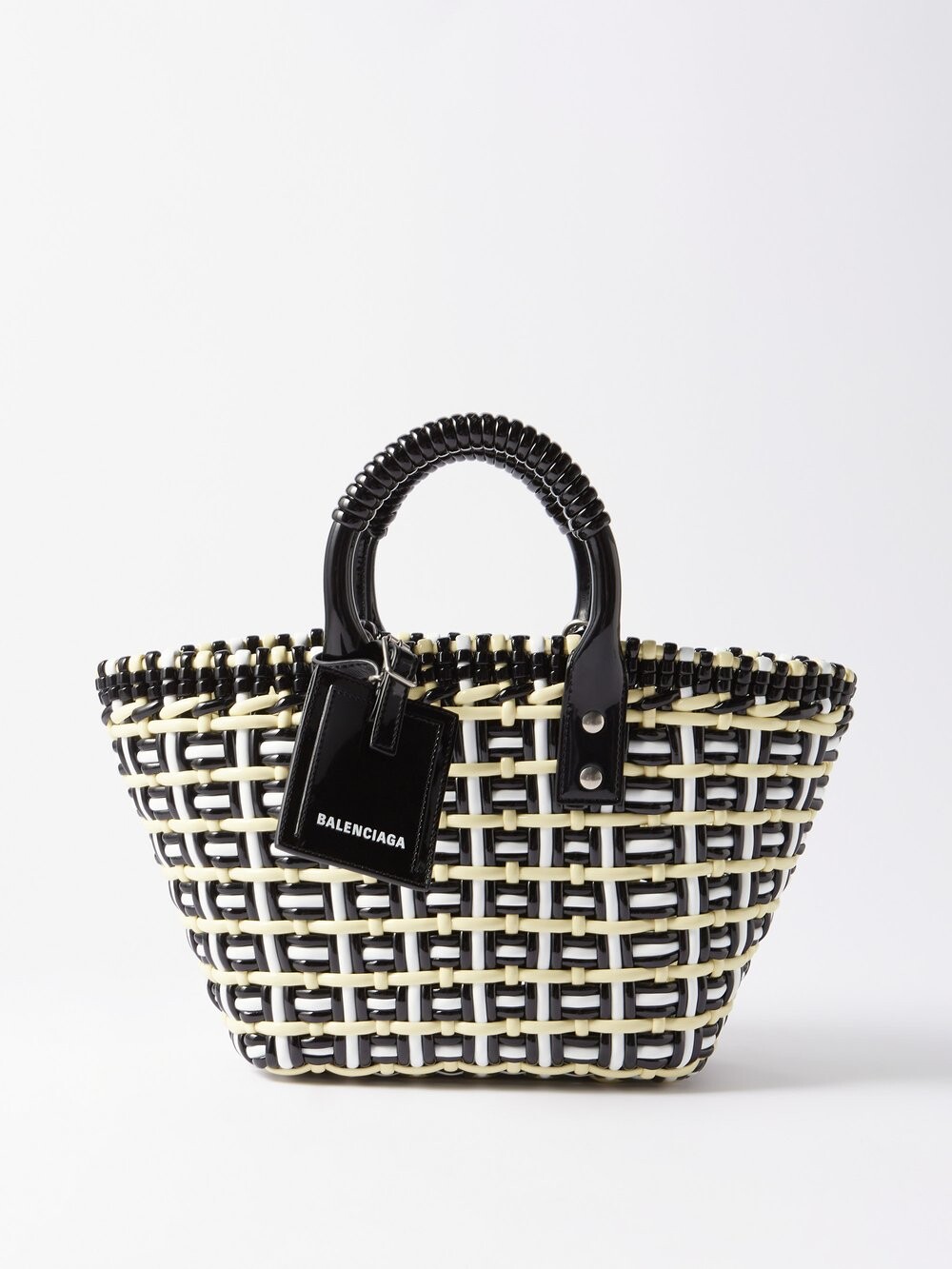 

Сумка-корзина bistro xs из плетеной искусственной кожи Balenciaga, черный