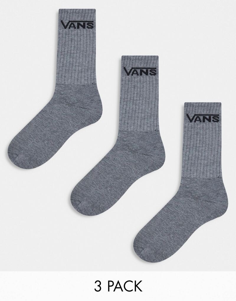 Vans – Комплект из 3 пар классических серых носков
