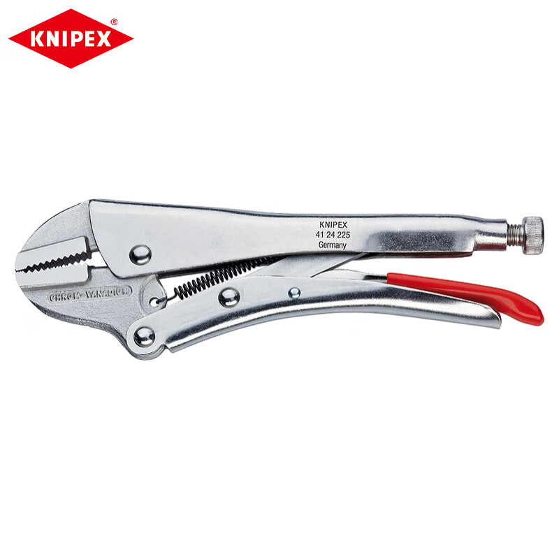 KNIPEX Мощные плоскогубцы, 225 мм, прямые губки для зажима плоскогубцев, сверхмощные плоскогубцы, нажимные клещи 41 24 225