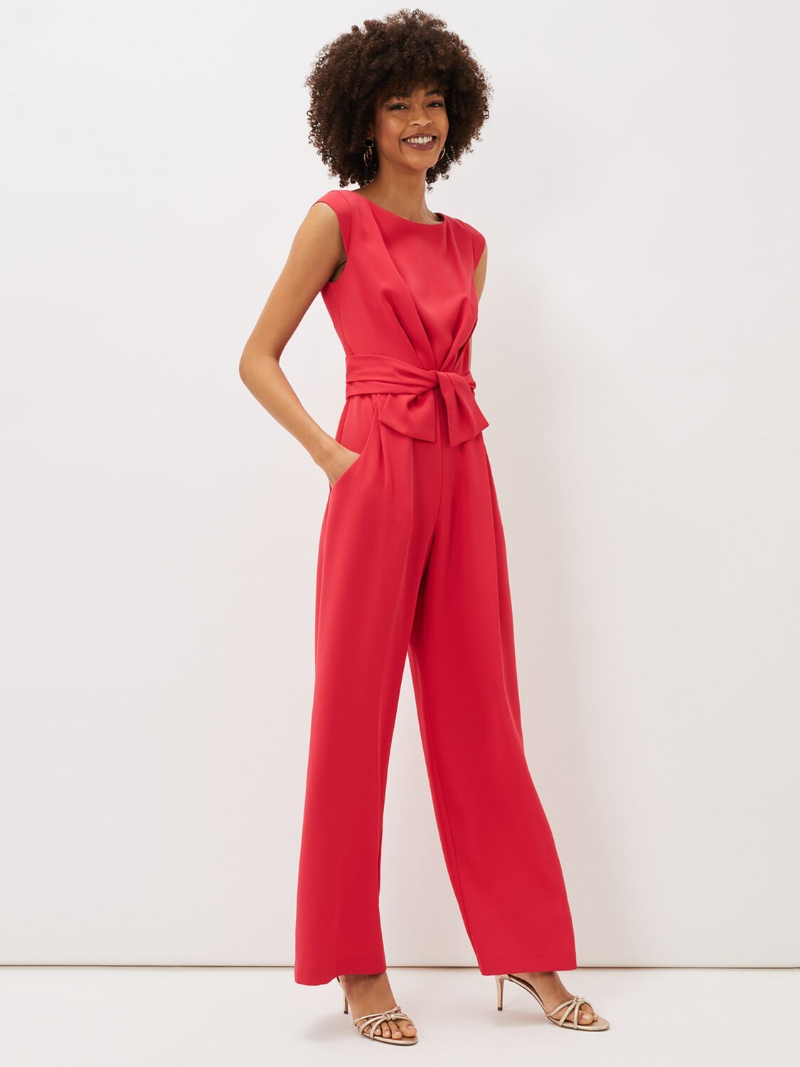 

Комбинезон Phase Eight Janey с узлом спереди, коралловый