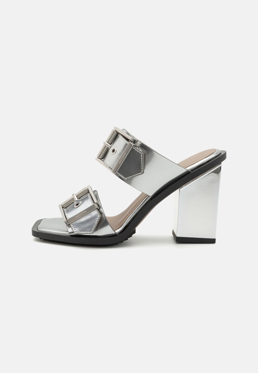 

Туфли-лодочки на высоком каблуке CAMILLE MULE AllSaints, цвет grey