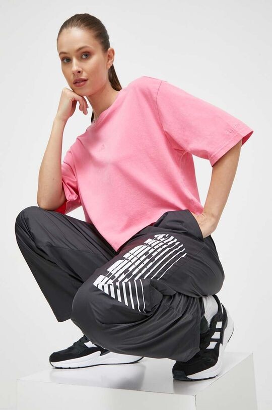 

Футболка Adidas из хлопка adidas, розовый
