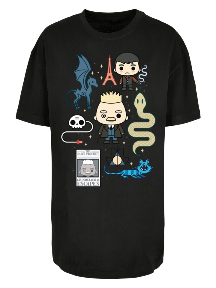 

Футболка F4NT4STIC Oversized Boyfriend Tee Fantastic Beasts 2 Chibi Grindelwald, черный