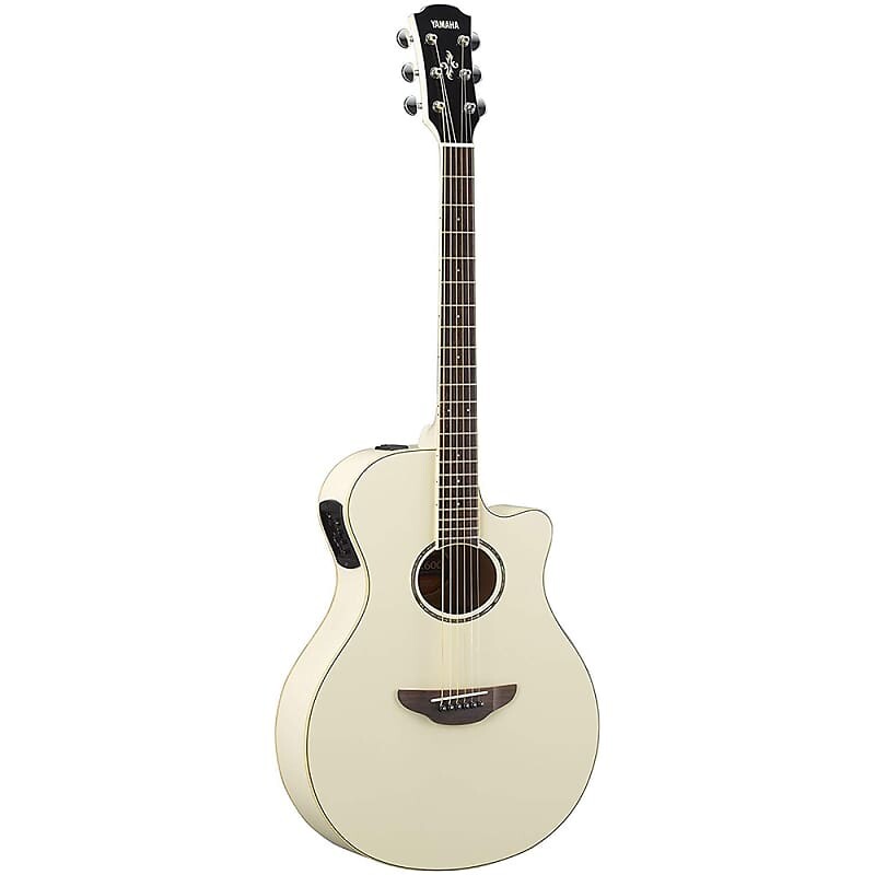 

Акустическая гитара Yamaha APX600 Thinline Acoustic-Electric Guitar Rosewood Fretboard Vintage White