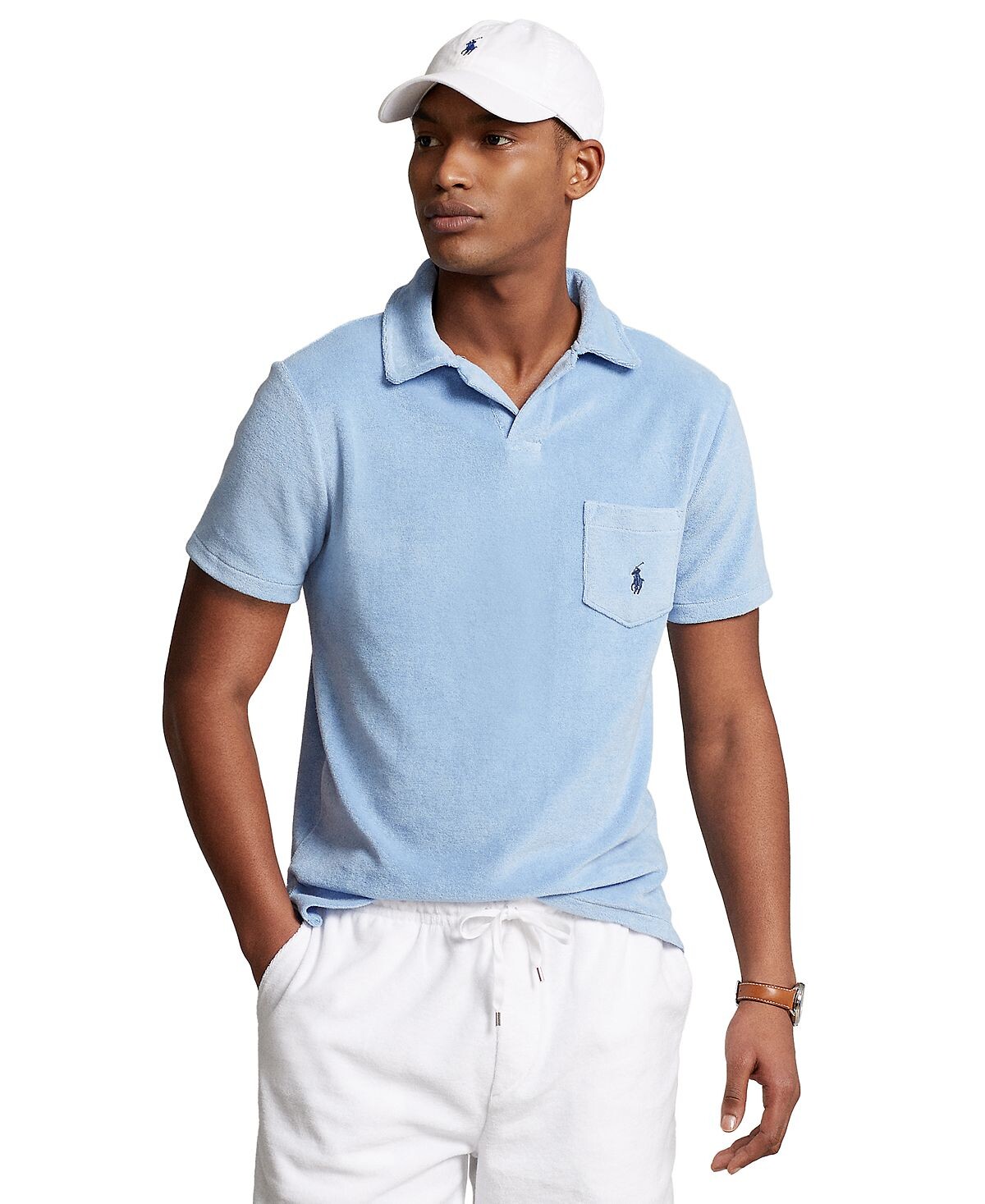 

Мужская махровая рубашка-поло из смесового хлопка Polo Ralph Lauren