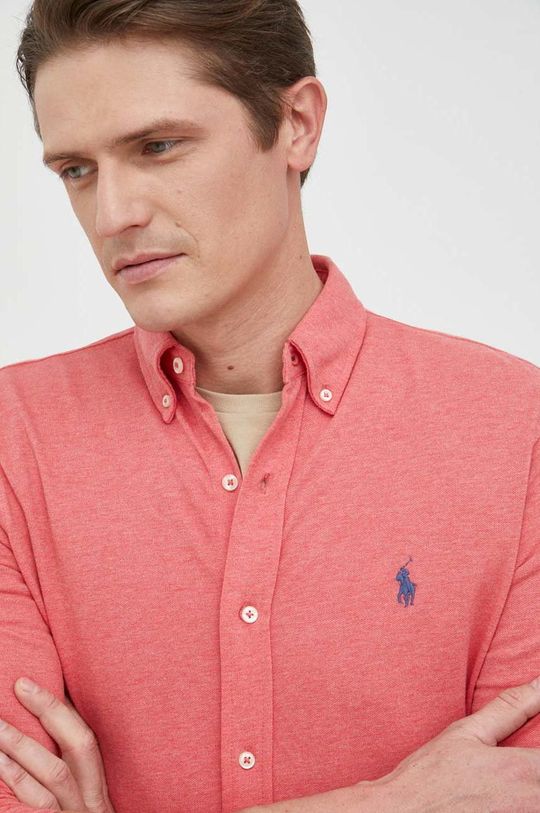 Хлопчатобумажную рубашку Polo Ralph Lauren, красный