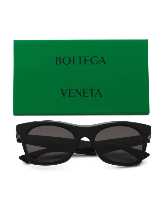 

Солнцезащитные очки 54 мм Bottega Veneta, черный/серый