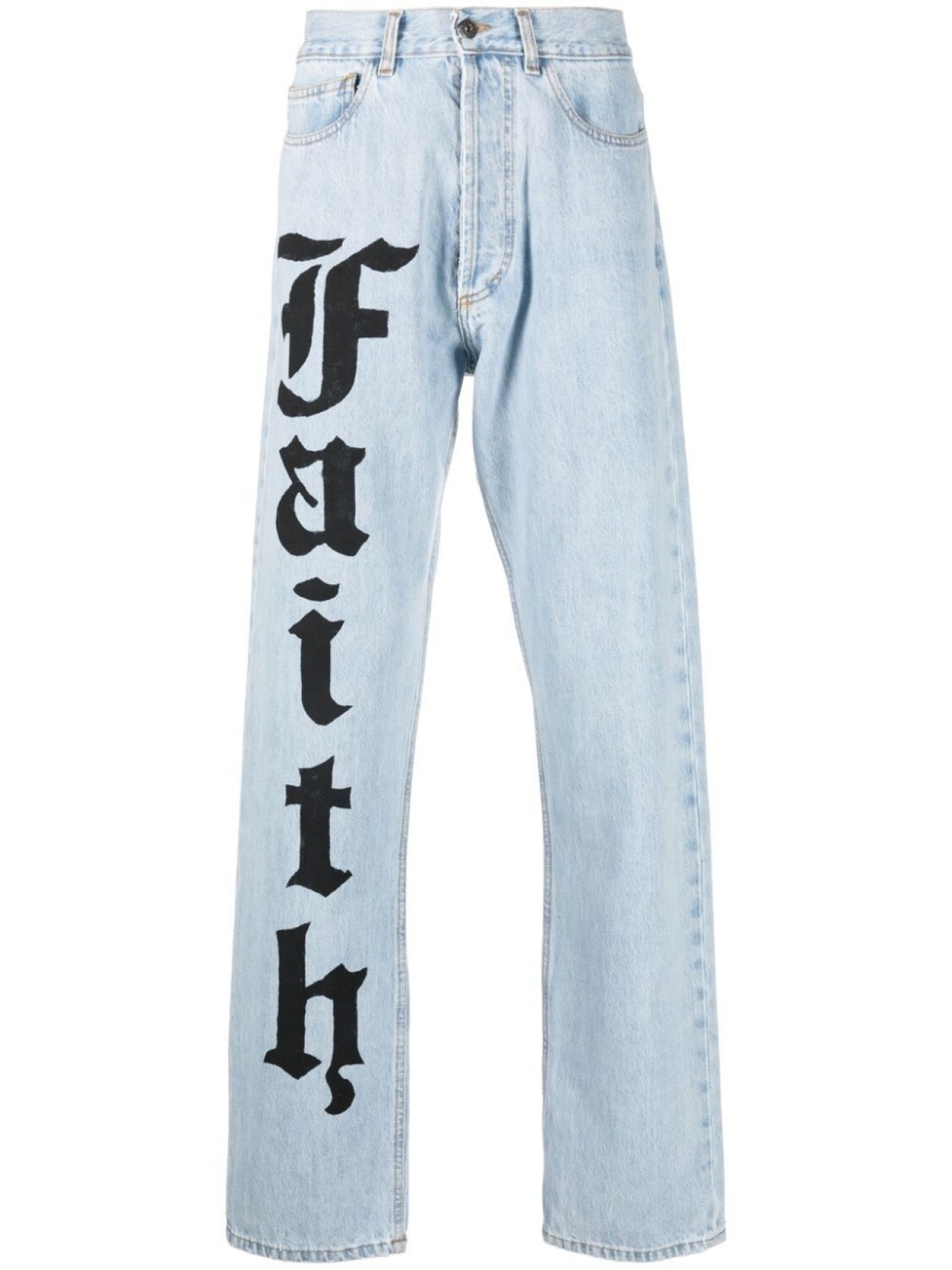 

Прямые джинсы с логотипом Faith Connexion, синий