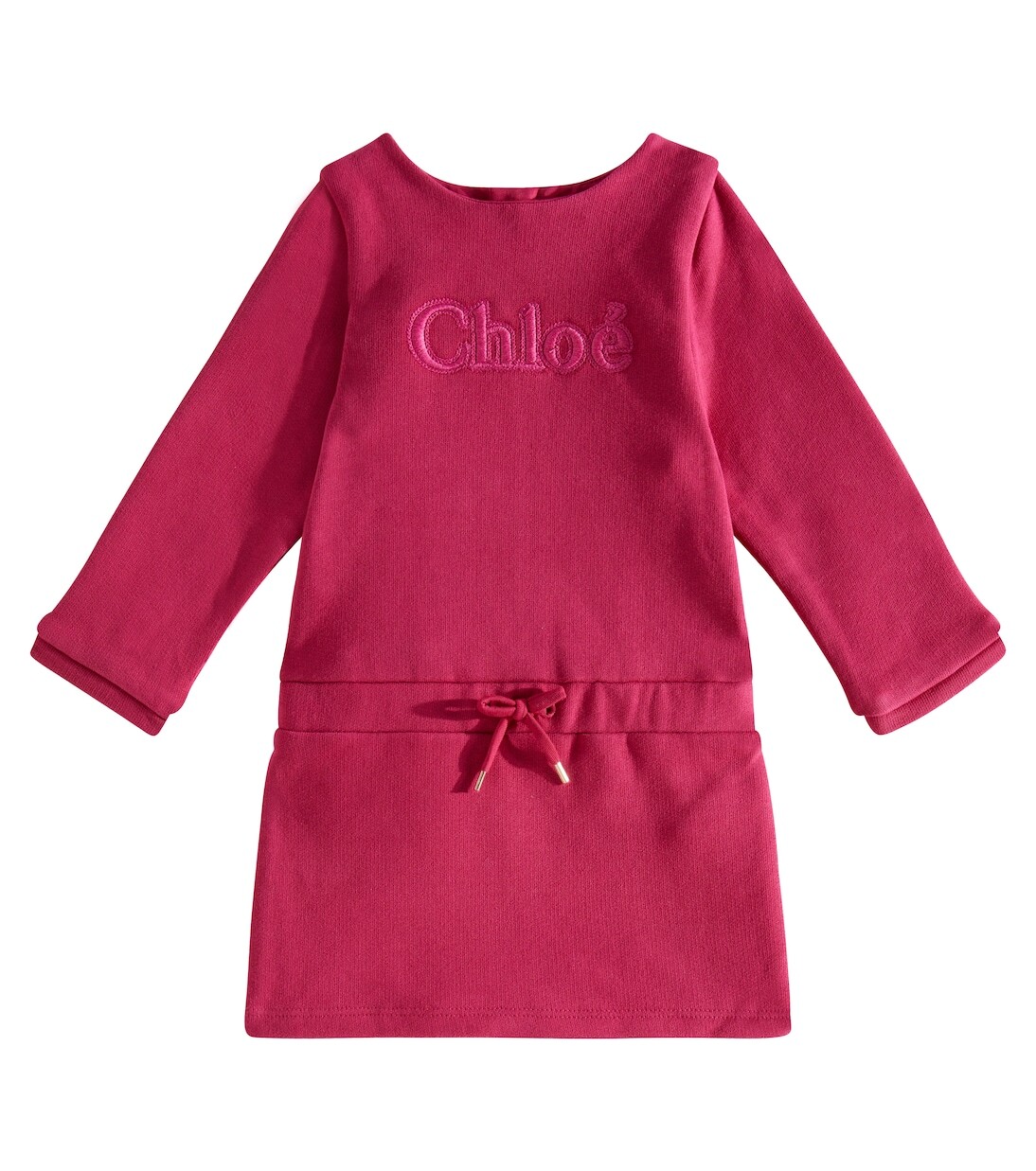 

Платье из хлопкового джерси с логотипом Baby Baby Chloé, розовый
