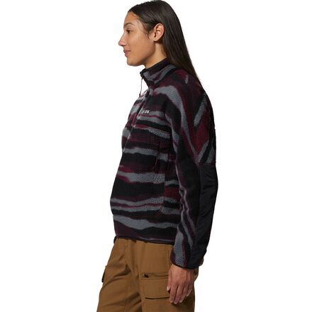 цена Флисовый пуловер HiCamp — женский Mountain Hardwear, цвет Cocoa Red Landscape Print