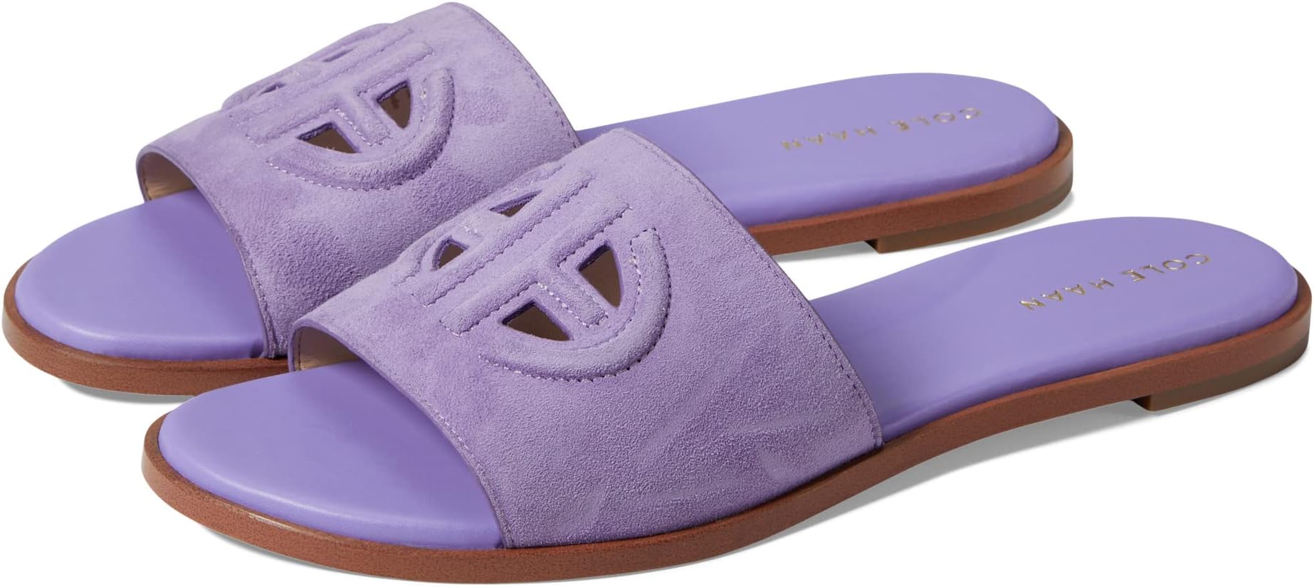 

Сандалии на плоской подошве Flynn Logo Slide Sandal Cole Haan, цвет Paisley Purple Leather