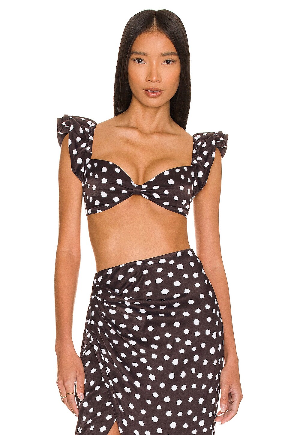 Топ MAJORELLE Fiammetta Crop, цвет Black & White Dot топ majorelle katarina цвет black dot