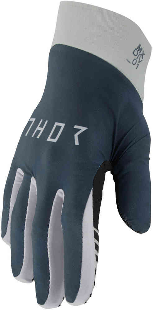 Перчатки для мотокросса Agile Solid Thor, серо-голубой фотографии
