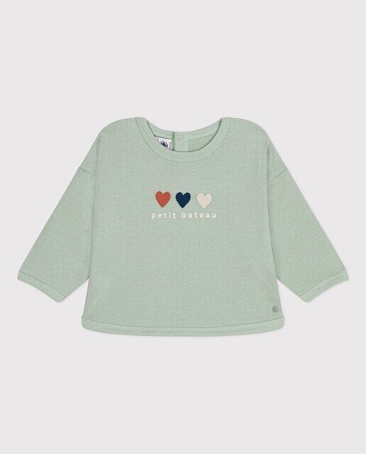 

Детская флисовая толстовка Petit Bateau, зеленый