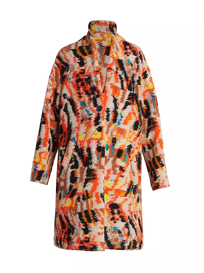 

Жаккардовое пальто с рисунком Sharon Isabel Marant Étoile, цвет orange
