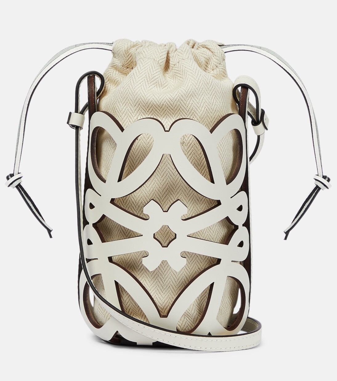 

Сумка на плечо anagram из ткани и кожи Loewe, белый