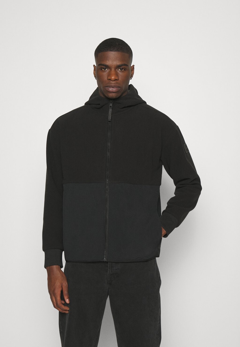 

Флисовая куртка BONDED ZIP HOODED UNISEX Calvin Klein, черный