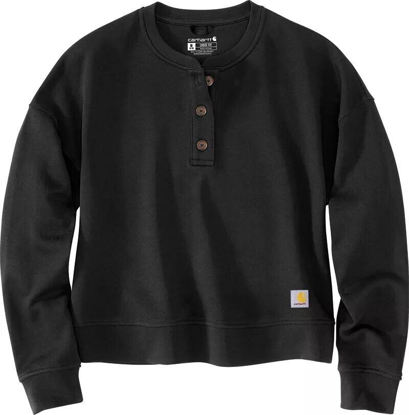 

Женская толстовка Carhartt из французской махровой ткани Henley, черный