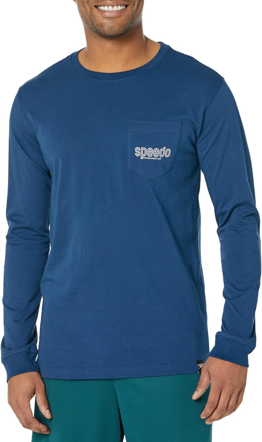 

Футболка с длинными рукавами и графическим принтом Vibe Speedo, цвет Peacoat