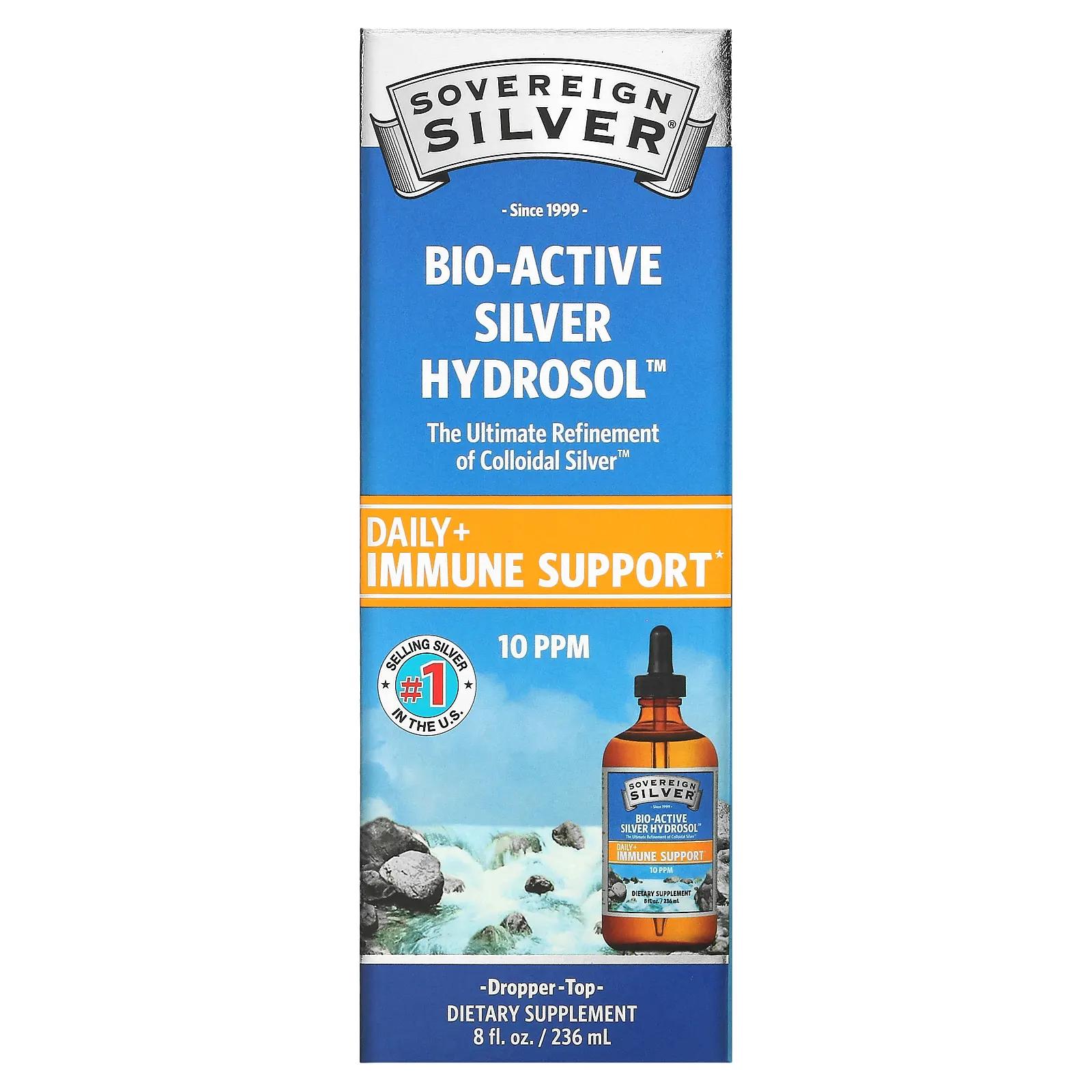 Sovereign Silver Bio-Active Silver Hydrosol Dropper-Top 10 PPM 8 fl oz (236 ml) earth s bounty nano sol silver 8 fl oz 236 ml