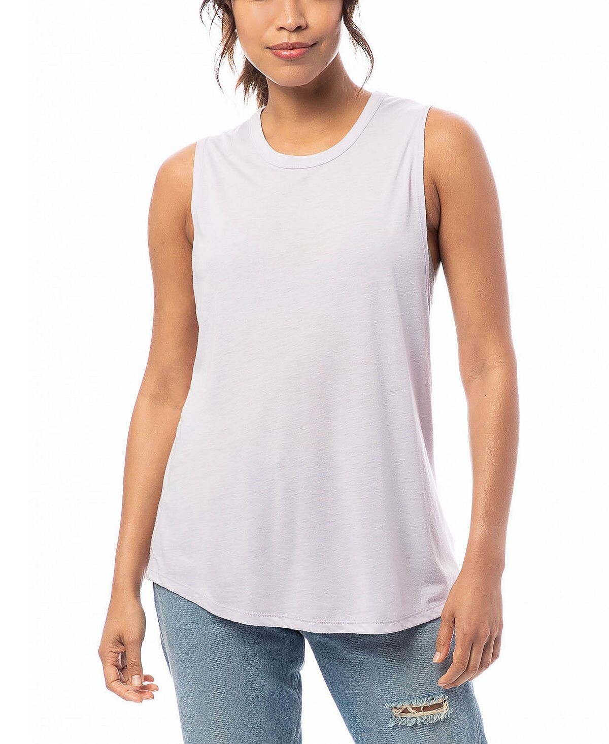 

Женская майка с обтягивающим принтом alternative apparel slinky jersey muscle Macy's, сиреневый