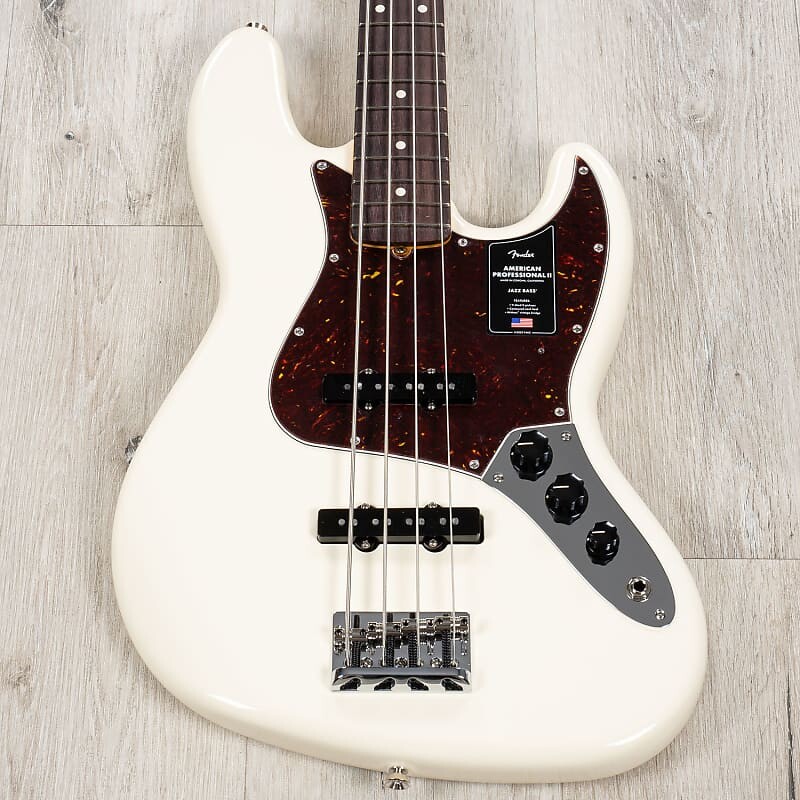 

Fender American Professional II Jazz Bass, накладка на гриф из палисандра, олимпийский белый