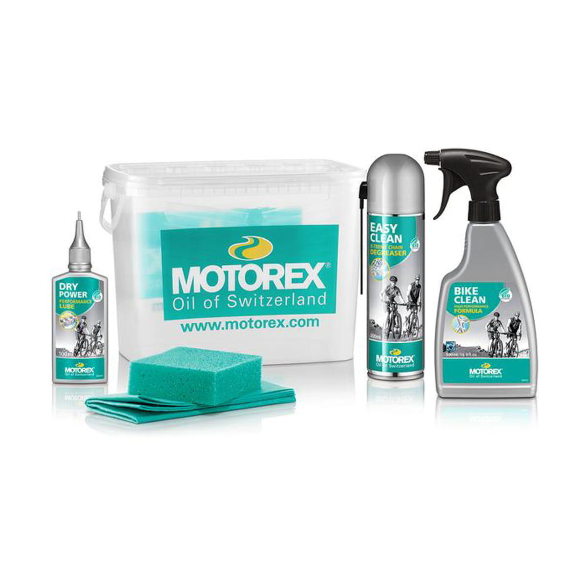 Набор из 4 чистящих наборов Motorex, черный / зеленый / зеленый