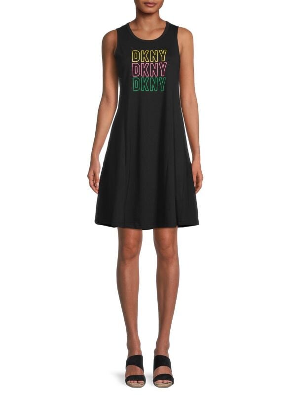 

Платье с логотипом DKNY Black