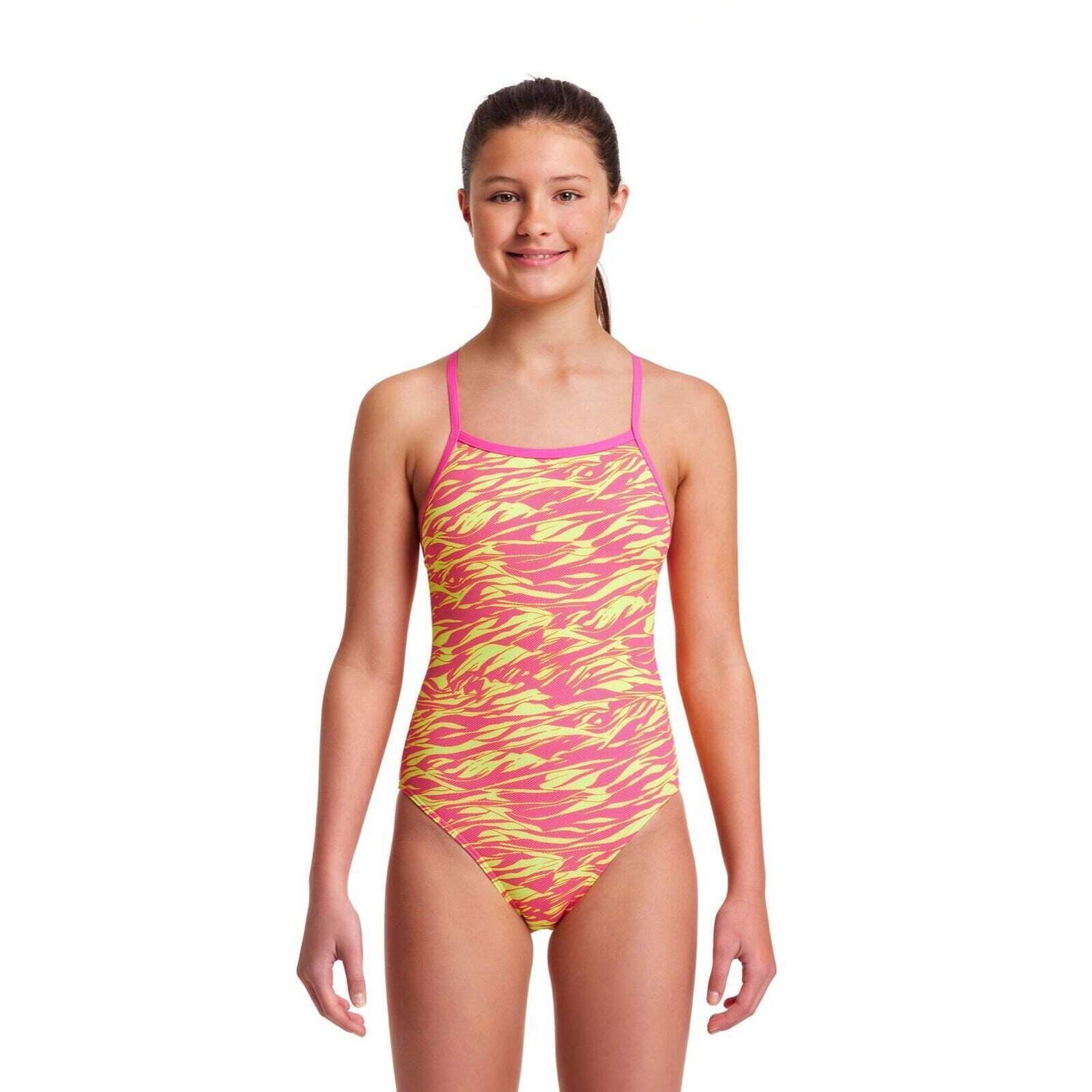 

Слитный купальник для девочек Funkita Tie Me Tight, розовый